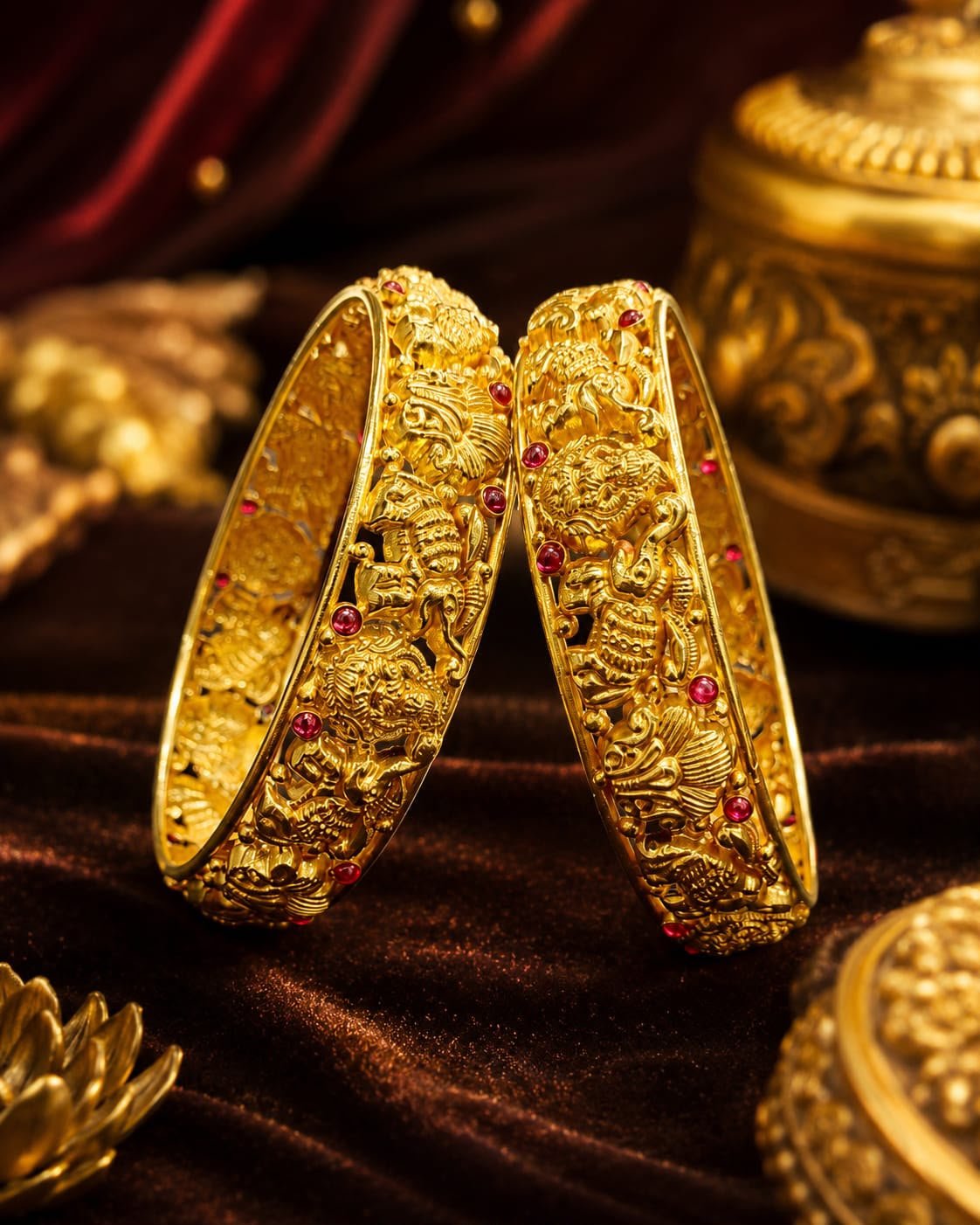 Heritage Gold Bangle Pair
